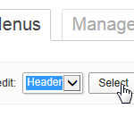 Select Header from drop down